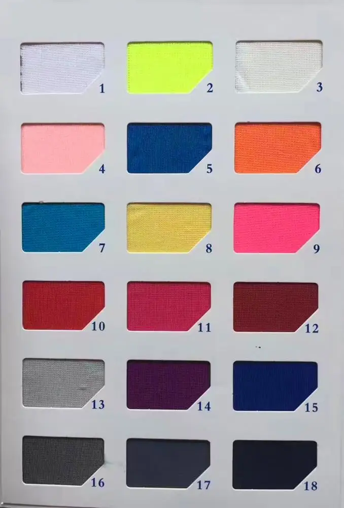 
Leading manufacturer circular knit dope dye black polyester spandex corn mesh fabric for sports apparel PS1Y23 