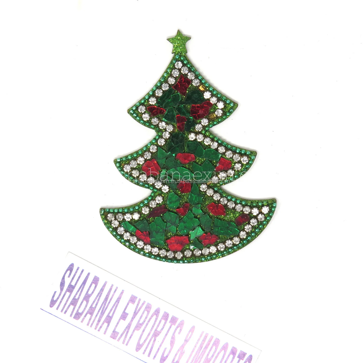 Indian Christmas Decorations Glitter Xmas Tree Hanging Ornaments Decoration Beautiful Merry Christmas Tree on Cheap Price