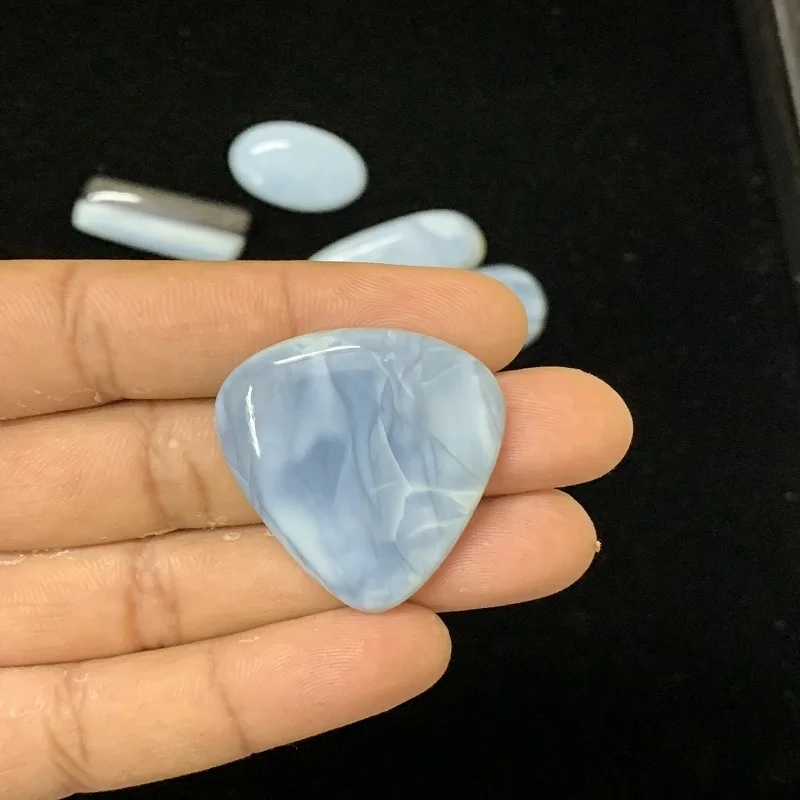 Blue Opal Cabochon High Quality Opal Gemstone Loose Stone For Making Jewelry Oval Blue Opal Stones