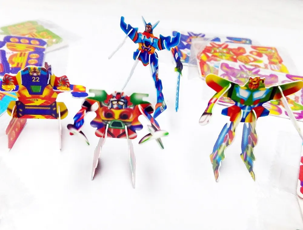 MINI 4-5cm PUZZLE 3D CARDS Birthday PARTY Favors TOYS ASSEMBLE FIGURE assorted random design Pinata Bag Filler Loot Gag School