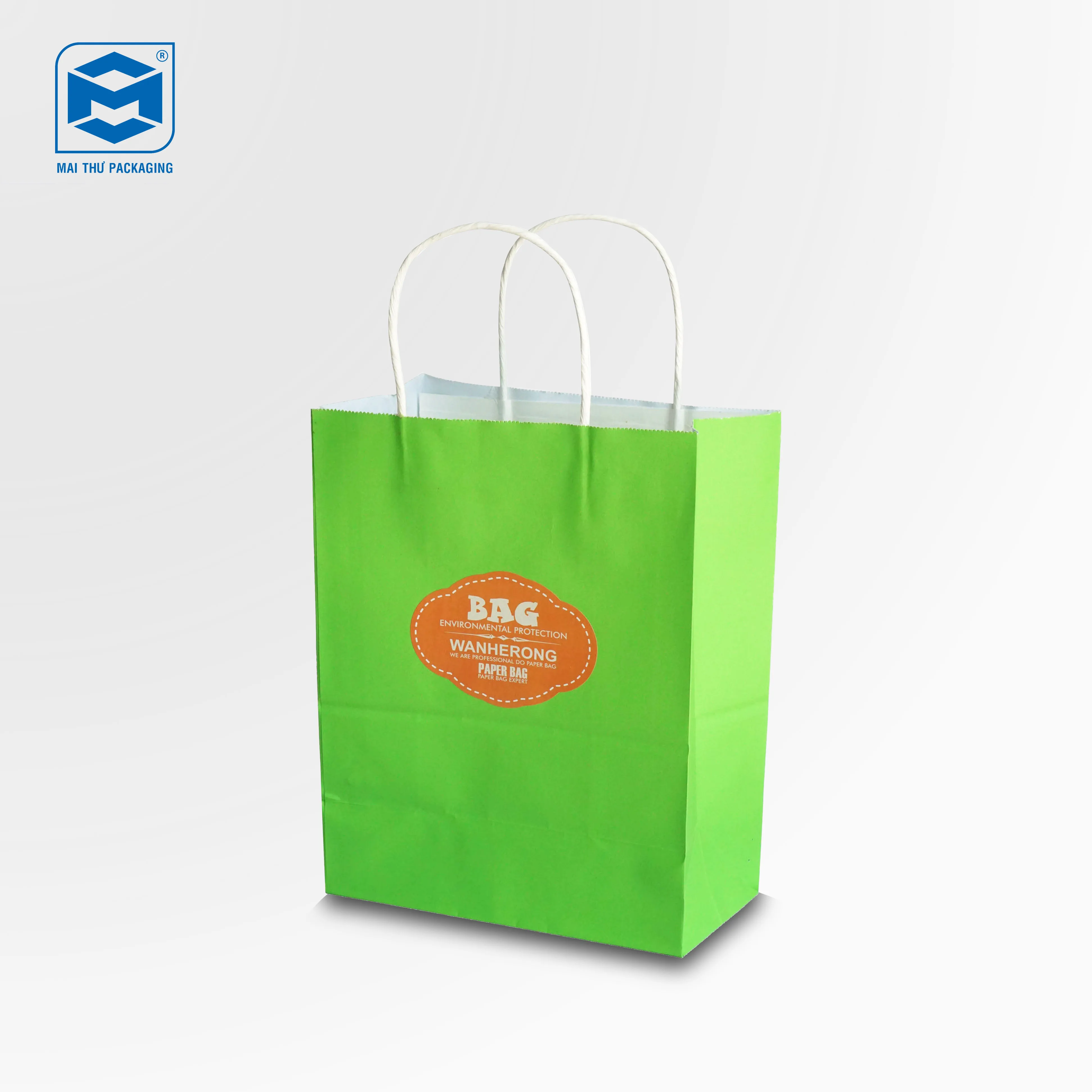Colorful twisted Handle Paper Bags for Shopping