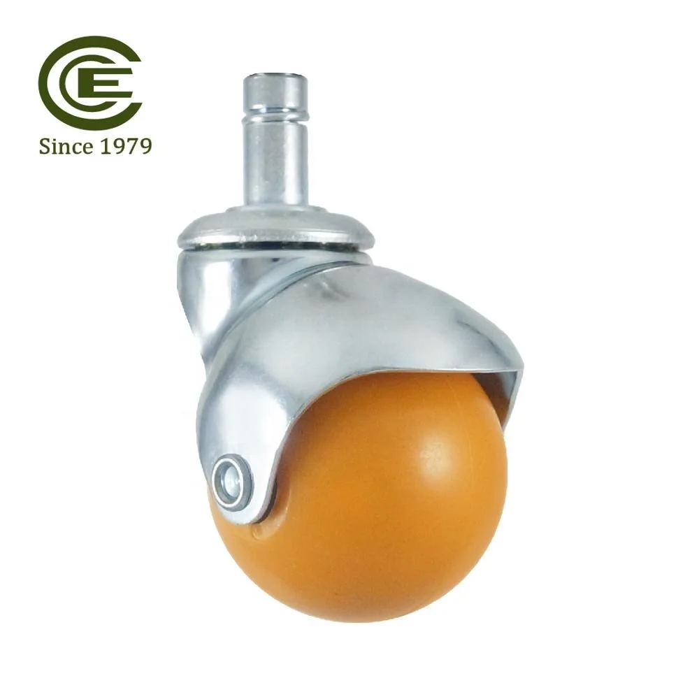  CCE Caster 50mm Yellow PP Solid Ball Wheel