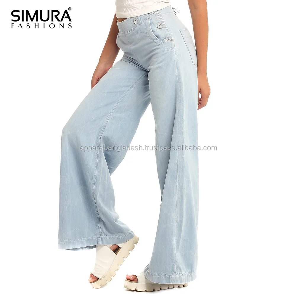 
 Apparel Manufacturing Girls Top Quality Loose Fitting Women Jeans  
