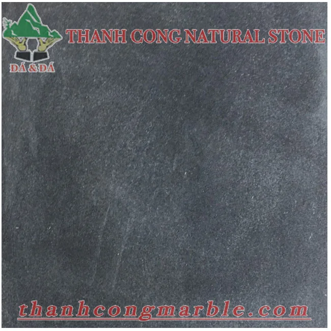 Vietnam Blue Stone Honed Tiles - Semi Polished Surface Natural Stone Color - Dark Sparkle Grey