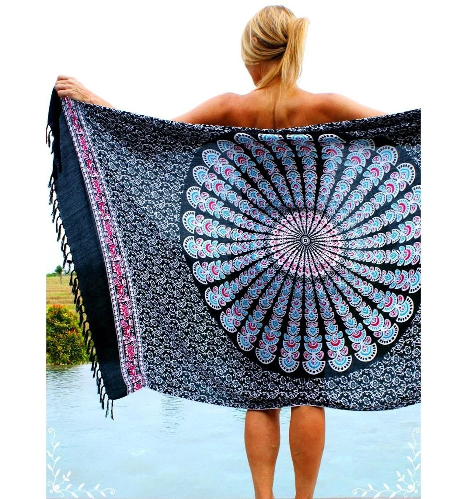 Новинка 2019 женская пляжная одежда с принтом мандалы