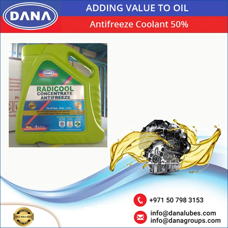 Phosphate Silicate-Free Concentration 50% Ethylene Glycol Antifreeze Coolant