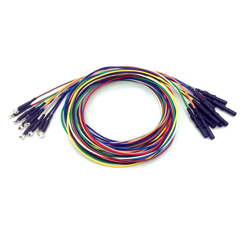 Medical accessories  solid silver cup electrode EEG cable