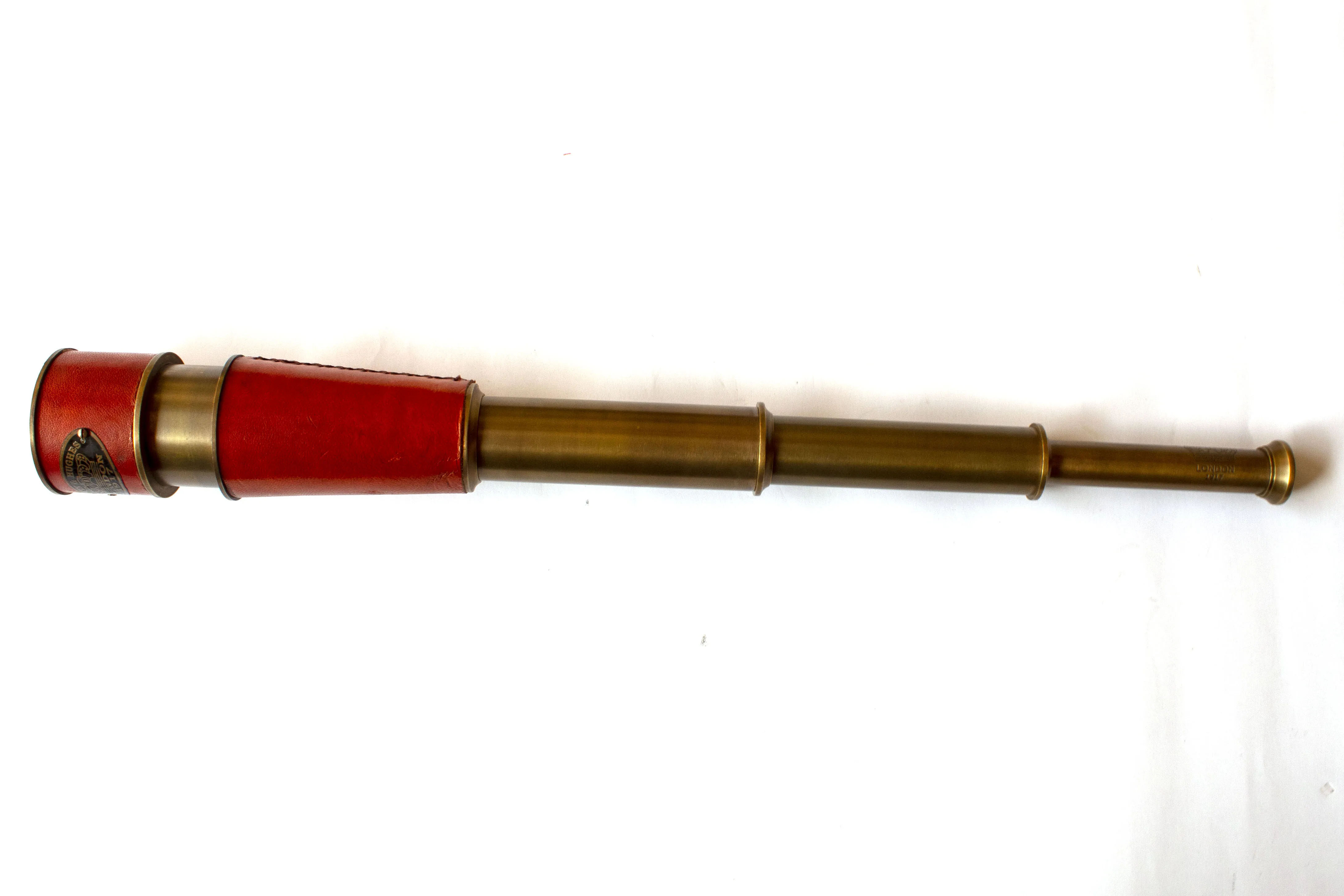 brass antique style classic decor monocular nautical telescope wooden box leather