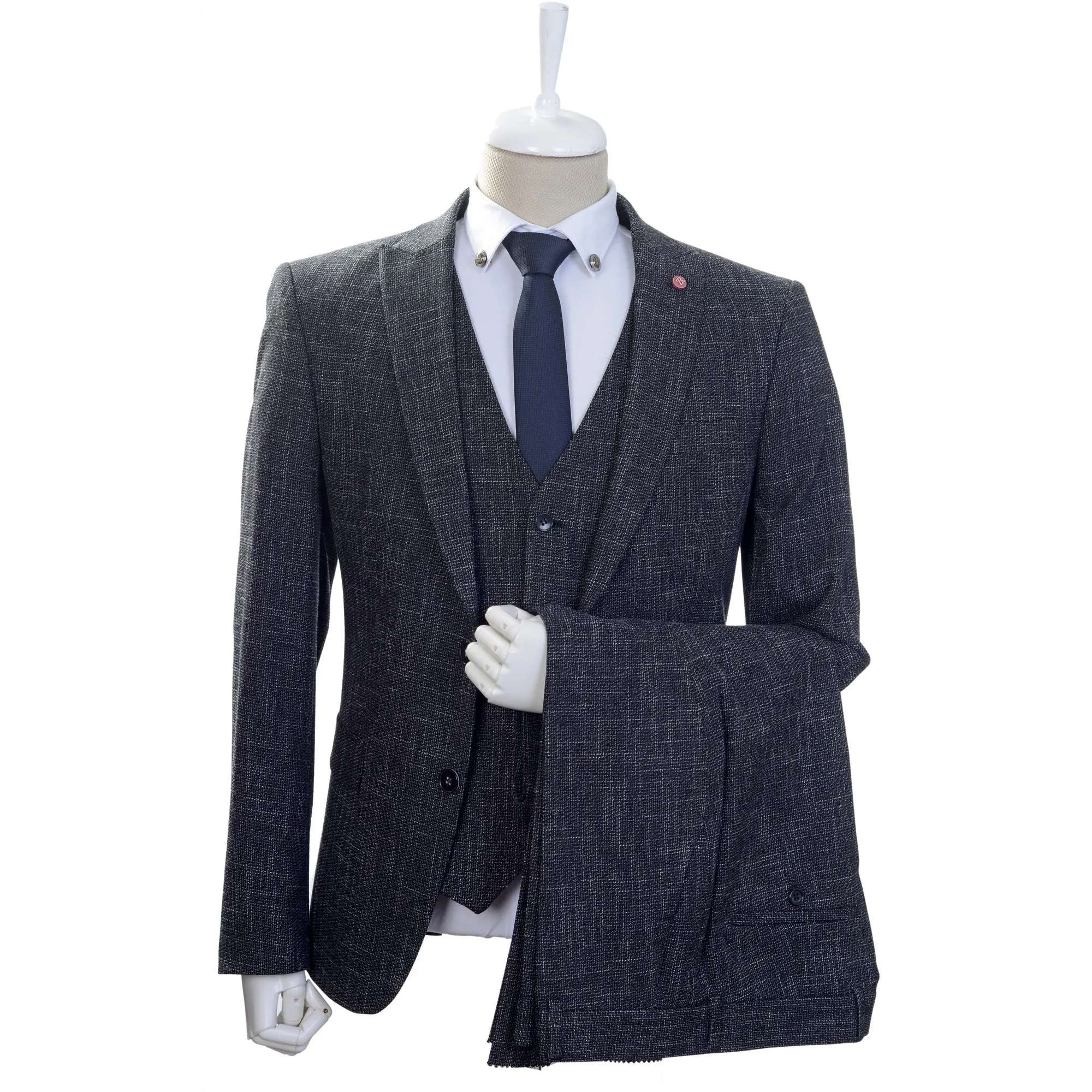 
Italian Style High End Custom Made Slim Fit 3 Pieces Men Suit 