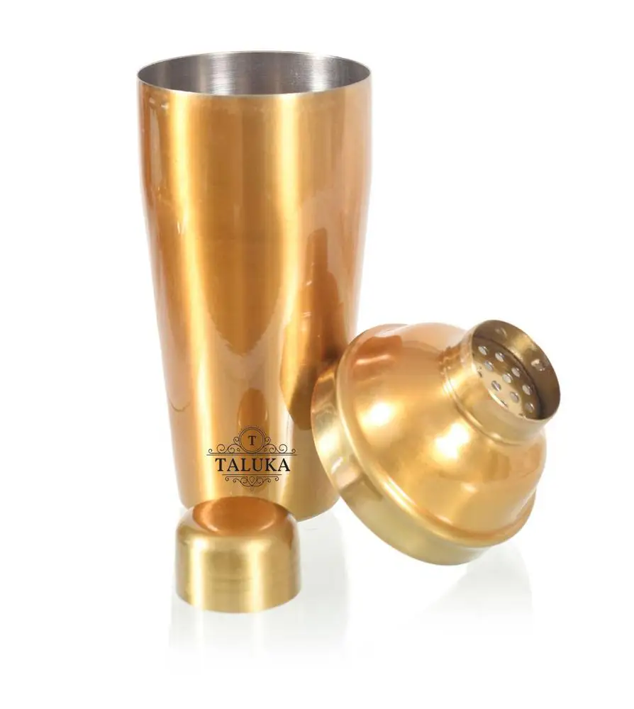 Indian Manufacturer Best Quality 6 Piece Combination Gold Plated Stainless Steel Cocktail Shaker Bar Set