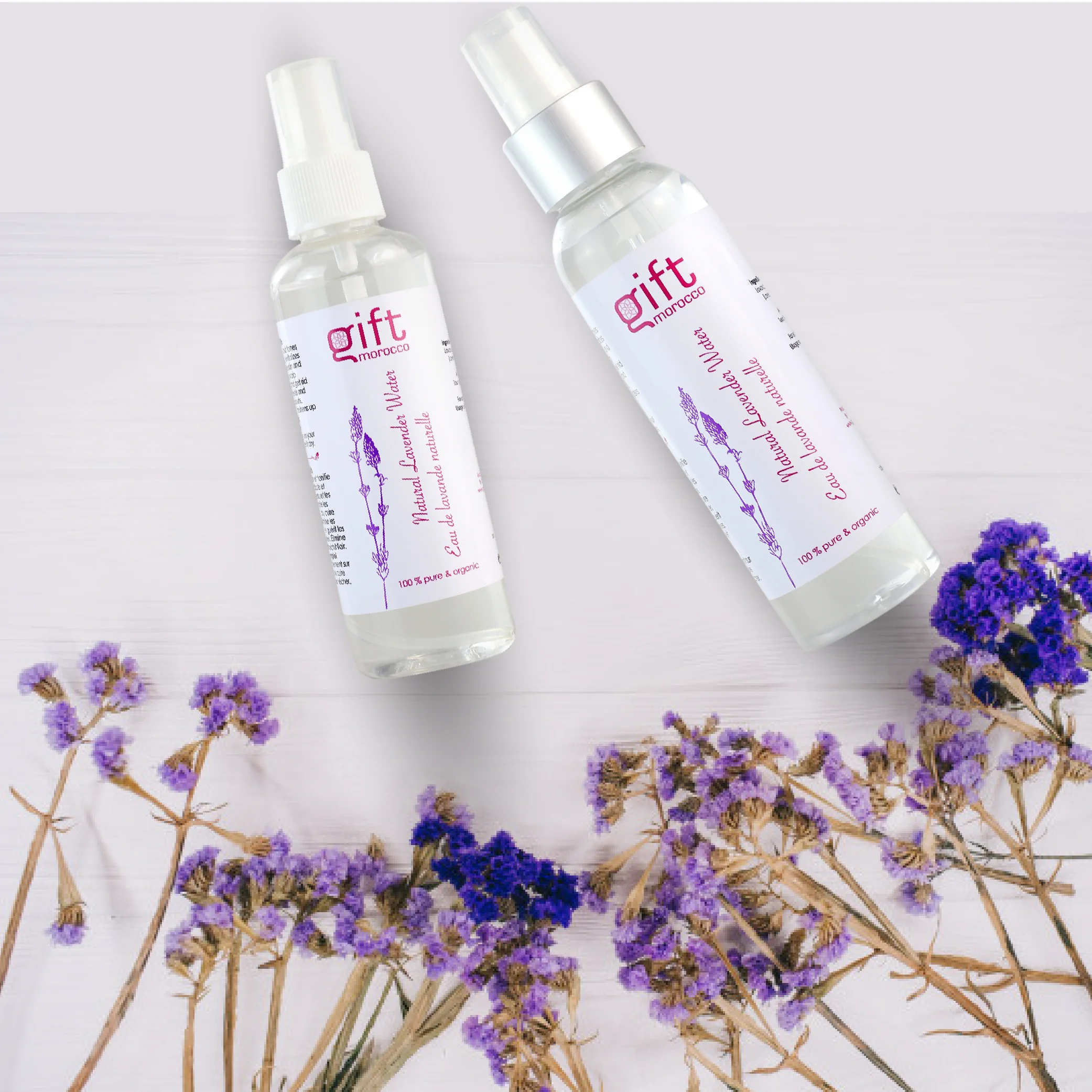 
Natural Toner Pure Moroccan Lavender Water for Face and Hair Care - Best Value - ISO9001:2015 - Gift Morocco 