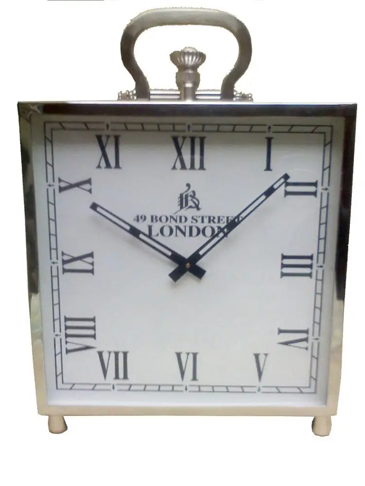table clock metal