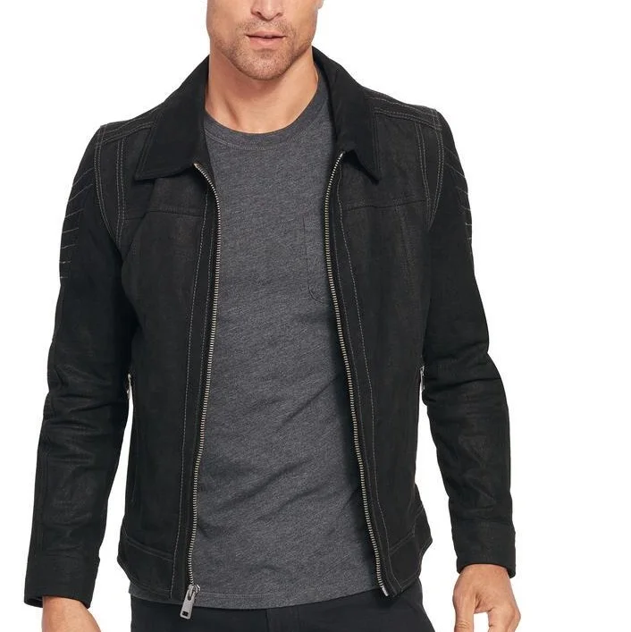 LEATHER VINTAGE HOODED GENUINE LEATHER JACKET Biker Style Motorcycle Jacket | Classic real leather fashion Jacket