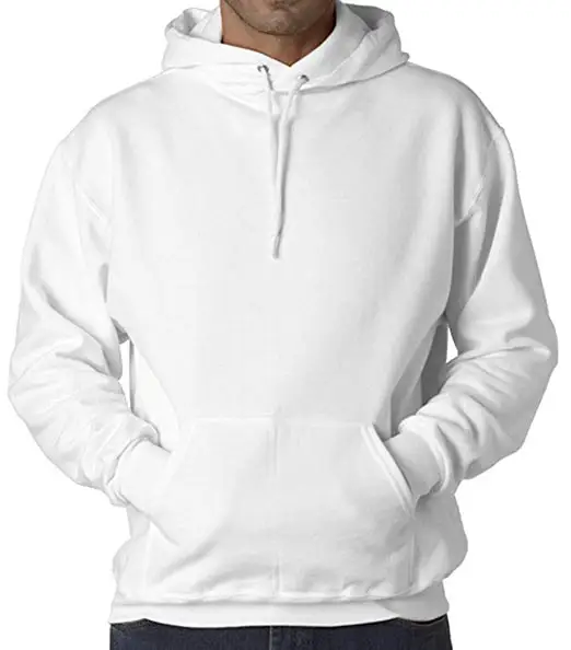 
100% cotton sport pullover white sweatshirts men hoodie/Custom Logo Long Sleeve Hoodie for men 