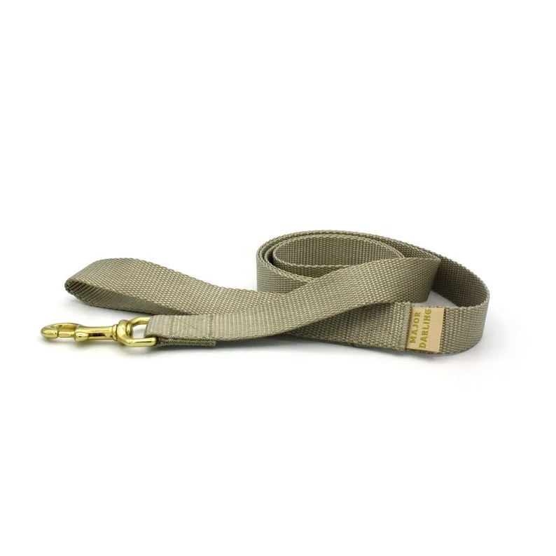 High Quality Wholesale Nylon Dog Leashes, Nylon Pet Collars, Heavy Duty Nylon Leash With Brass Accessories NDL-0004