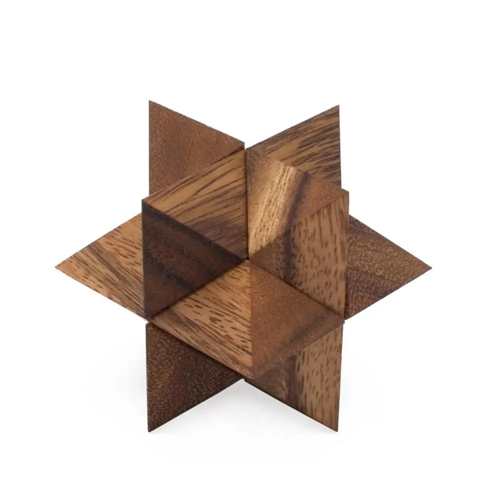 
Large super 3d magic wooden cube brain teasers best star puzzle 