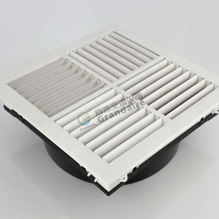 Air Conditioner Plastic Square Ceiling Louver Vent