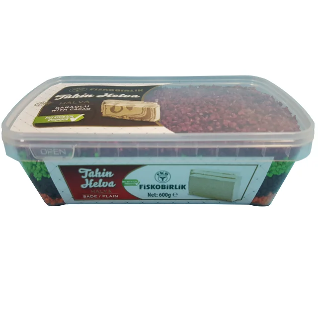 DKK851 Rectangular 850ml Tamper Evident PP IML Bucket & PP IML Lid for Food (Halva Ice Cream Butter Chocolate ...) Packaging