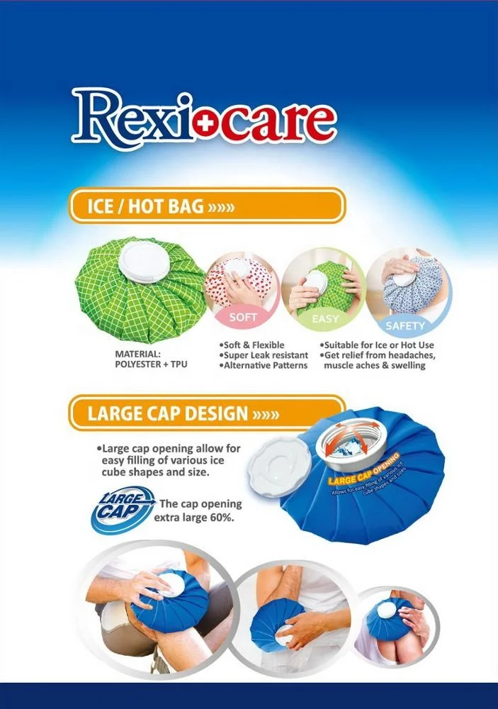 Portable Ice Cold Pack Reusable Ice Bag Hot Water For Injuries Treatment Safe and Soft