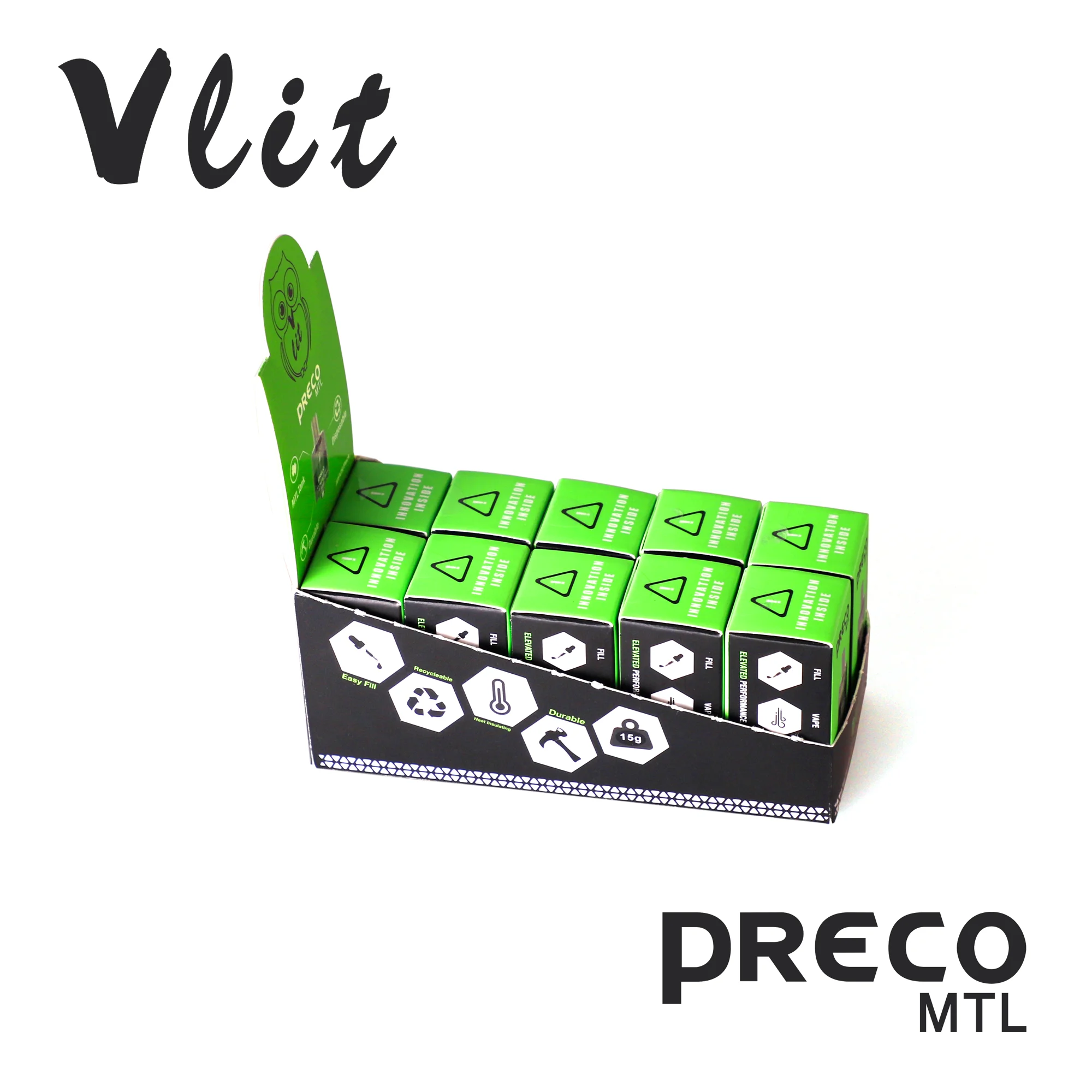 
Hot selling vape atomizer Vlit Preco MTL Tank light weight disposable tank with pure flavor electronic cigarette factory 