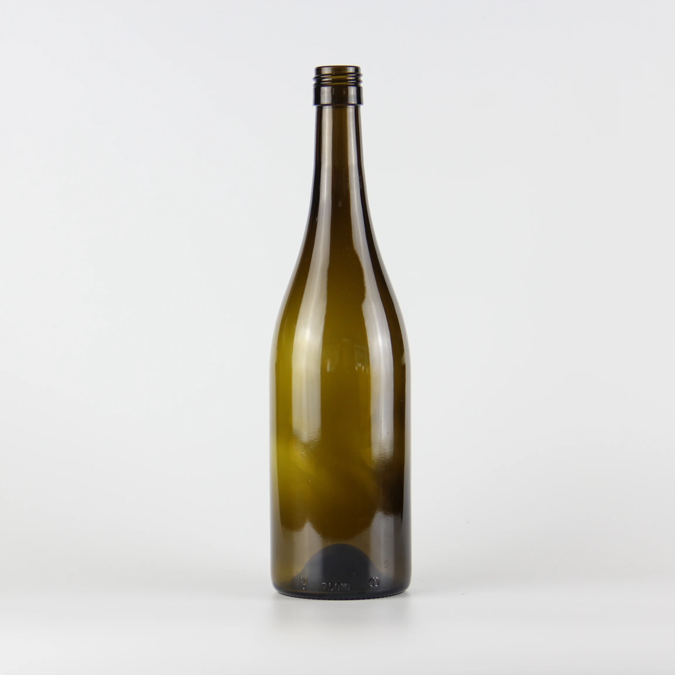 Wholesale 375ml screw cap emerald green wine glass bottle on sale