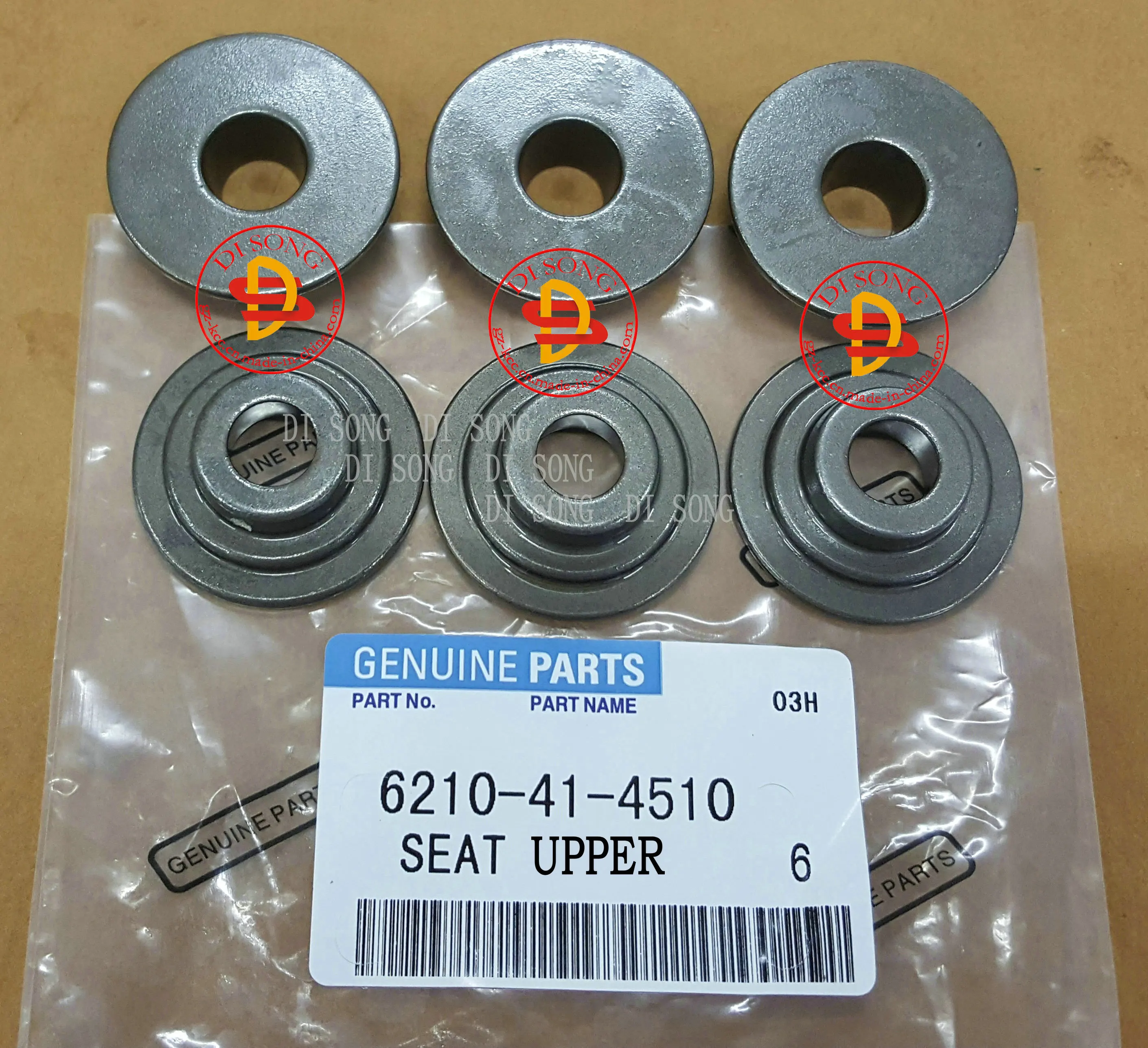 CYLINDER HEAD VALVE SPRING  6210-41-4510 SEAT UPPER  FOR  ENGINE S6D140 BUILDOZER D155A-3-5 WHEEL LOADER WA500-1-3-6 PC650 PC750