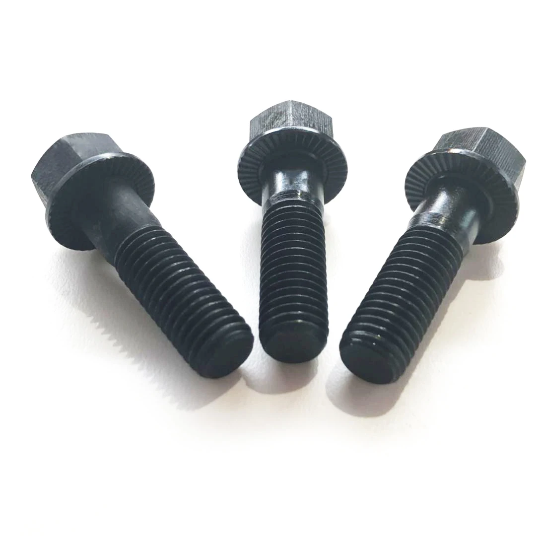 
Carbon steel M12 hex Flange bolt 12.9 