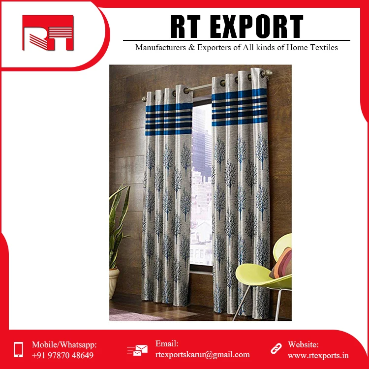 Home Decorative Customized Bulk Supply New Design 100% Cotton Fabric Best Quality Curtains for Door
