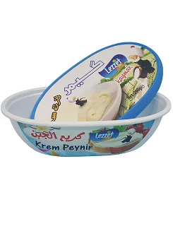 DOF230 Special Design 230ml Heat Seal  PP IML Container & PP IML Lid for Food (Ice Cream Cheese Yogurt Halva...) Packaging