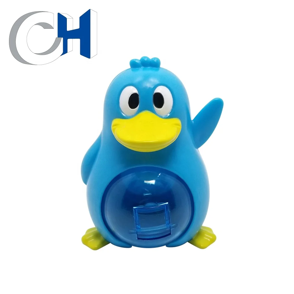 Popular Cute Multicolor Plastic animal penguin candy toy