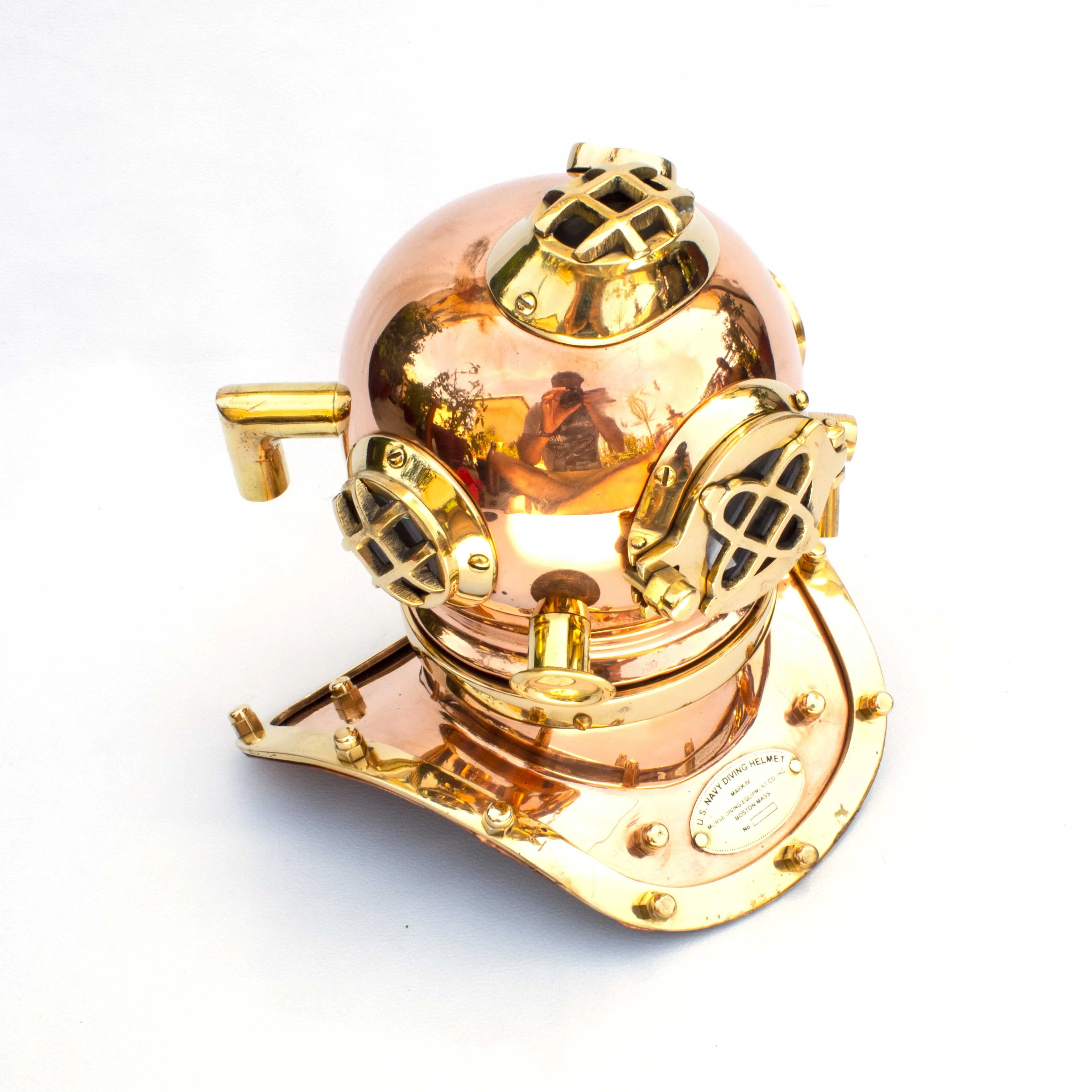 High Quality Hot Selling Nautical Mark V Antique Vintage Copper Finish 7 Inch Brass Metal Diving Helmet