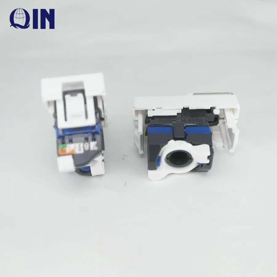 French type Single Port UTP RJ45 45*22.5mm face plate keystone Jack,  UTP Keystone Jack