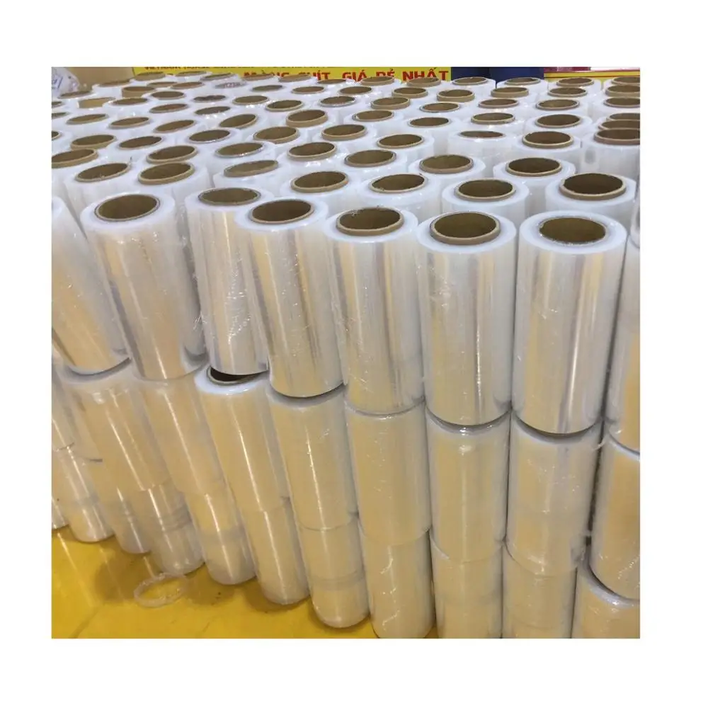 High quality wholesale  food grade PE / LDPE clear wrap stretch film on roll for pallet packing