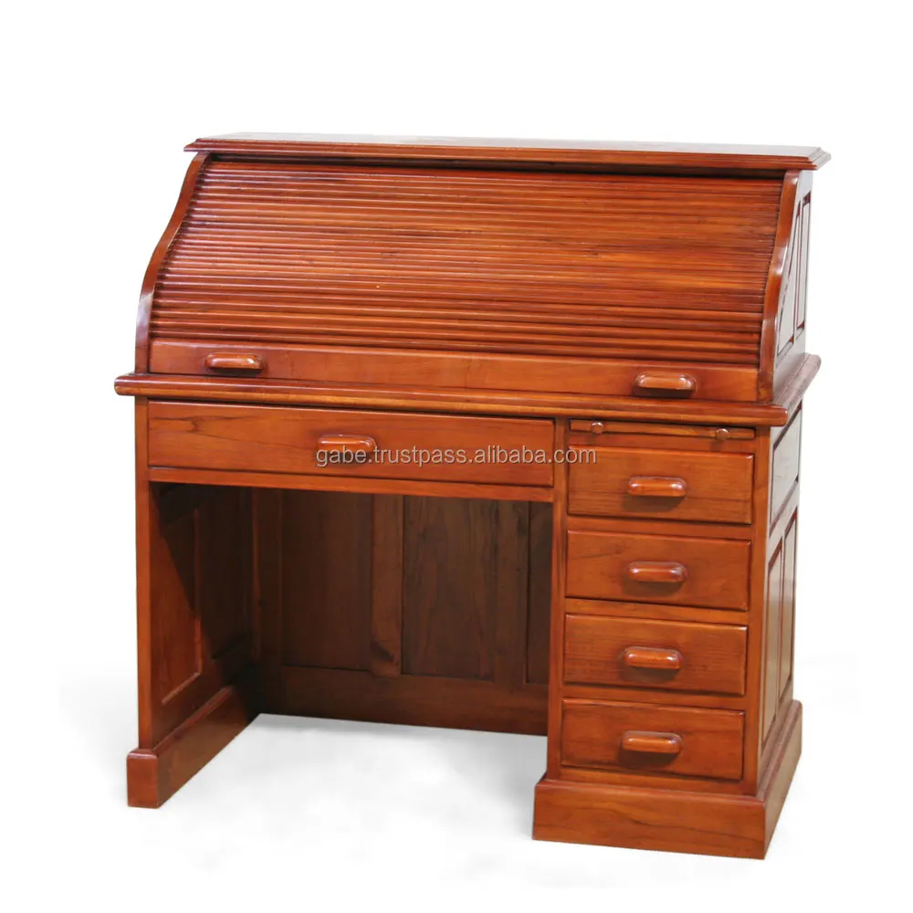 Writing Desk roll top Frendy Solid teak wood
