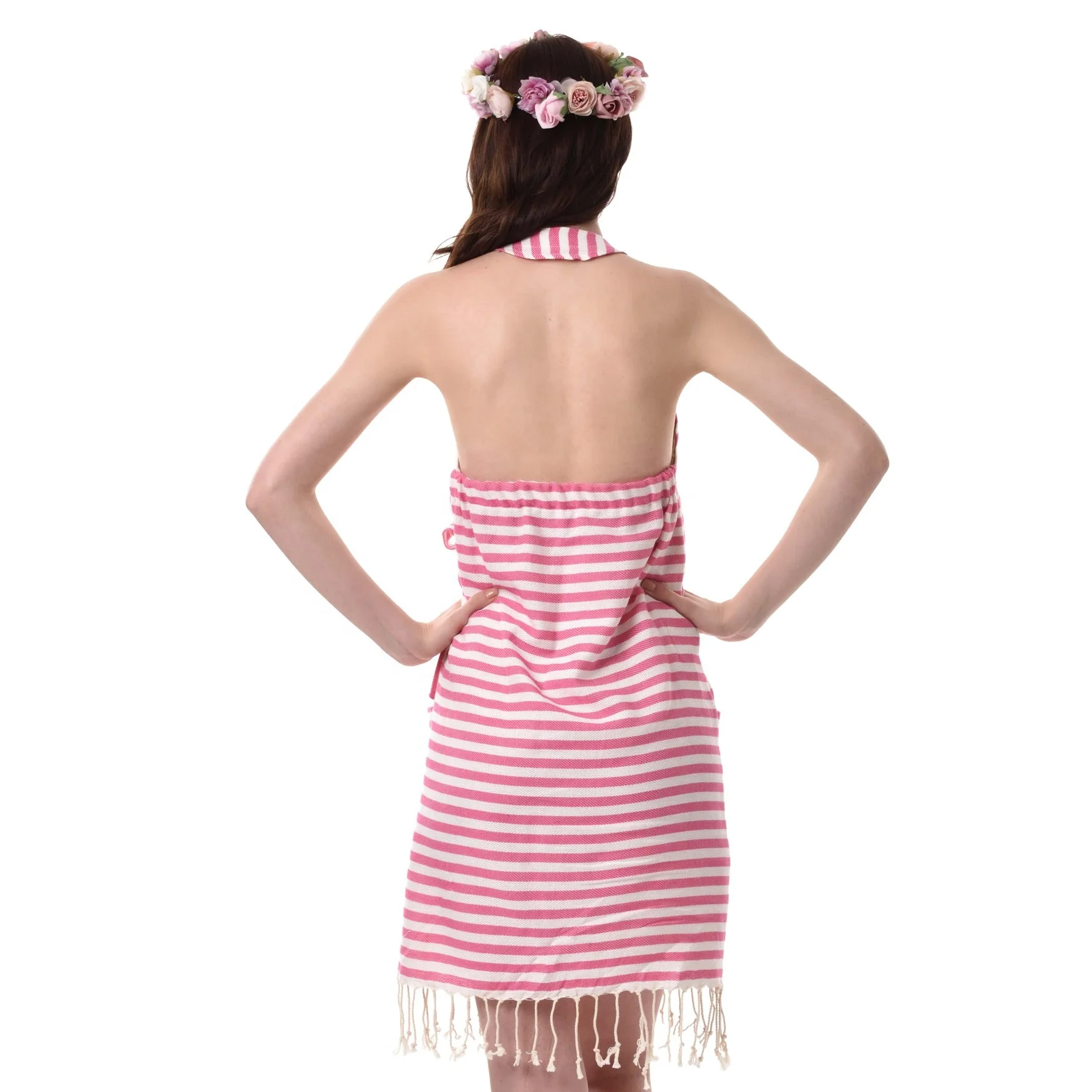 Wholesale Customisable Women Sleeveless Backless Casual Strap Summer Beach Pareos