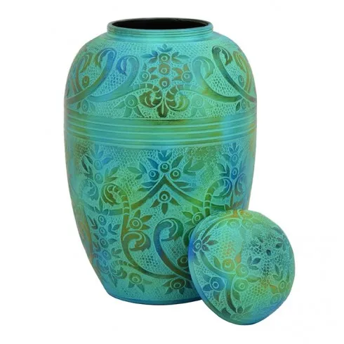 New Aqua Love Brass Urn For Home Decor