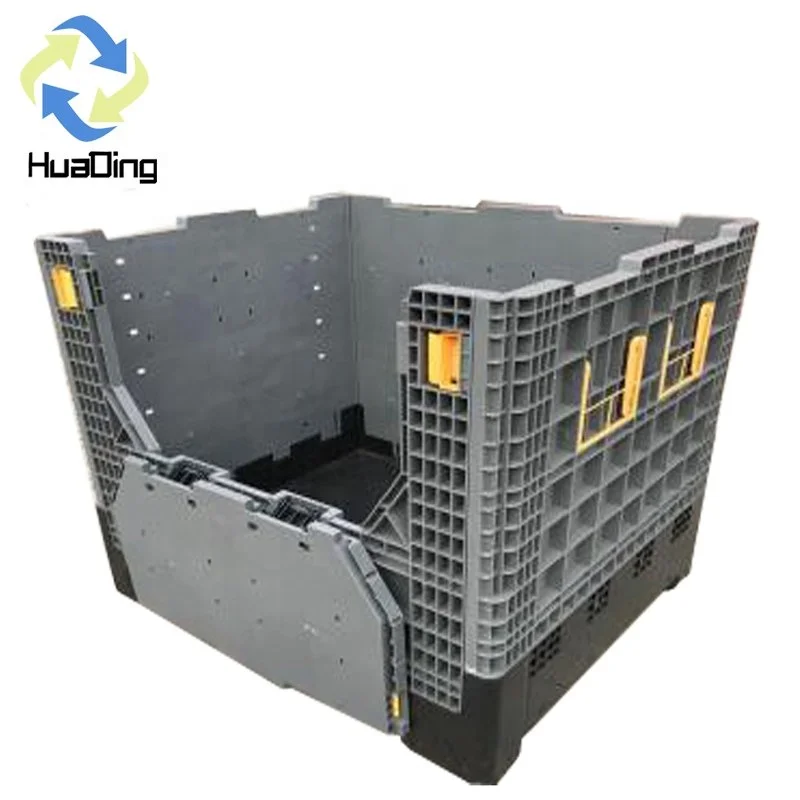 1200*1000mm Logistic Heavy Duty folded pallet box bulk Collapsible plastic pallet container pallet box
