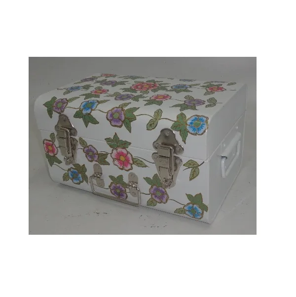 Декоративная Высококачественная многофункциональная винтажная металлическая коробка для хранения из оцинкованного железа на заказ