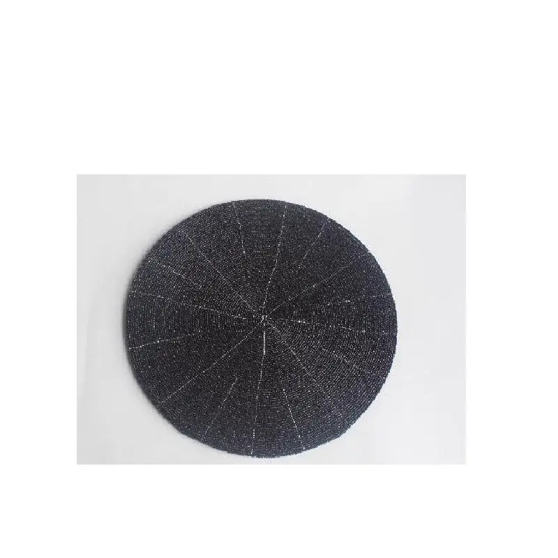 
Black Glass bead place mats and coasters with different colours and patterns 