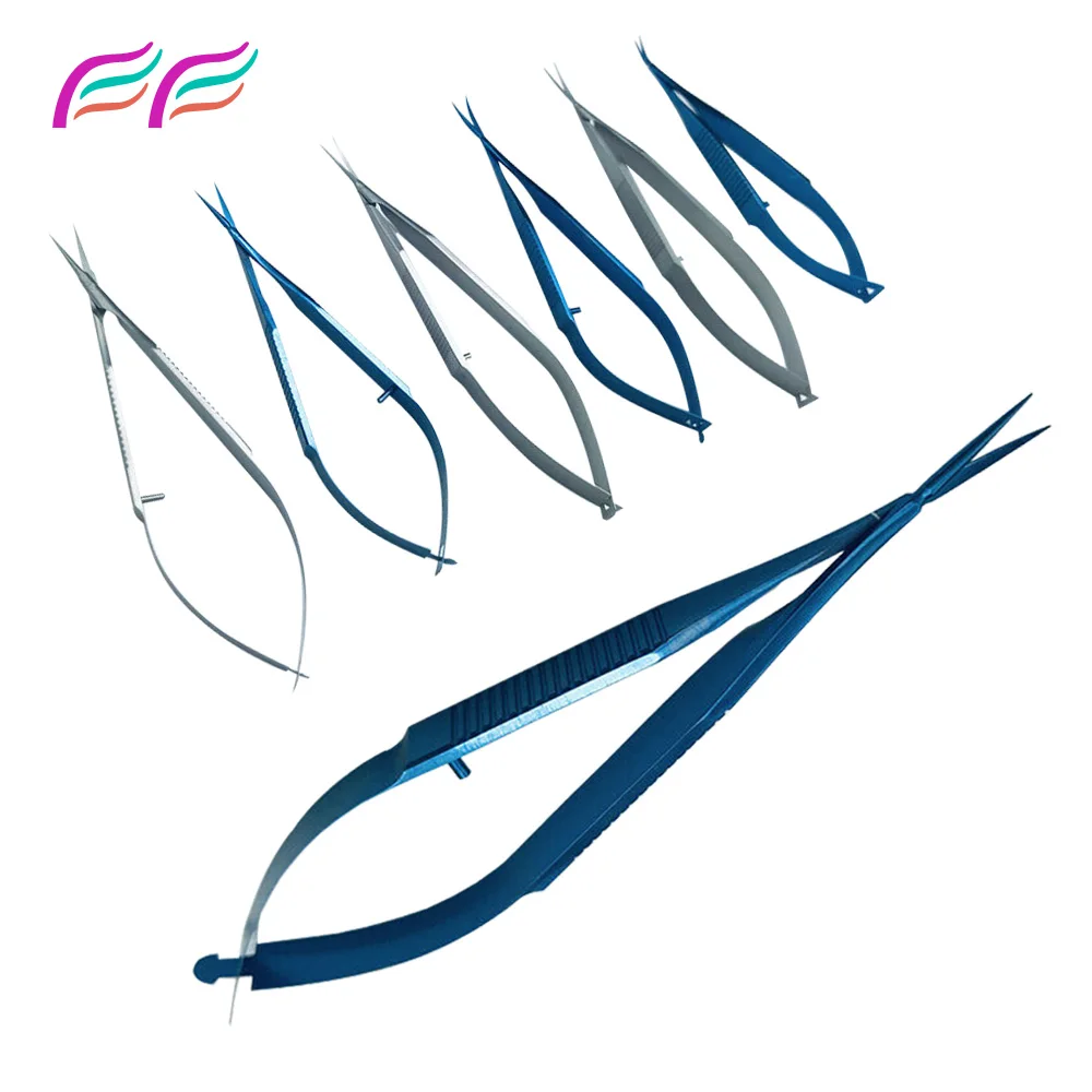 Micro Spring Scissors / Iris Curved Scissor / Castroviejo Corneal Scissor Micro Scissor by Bahasa Pro