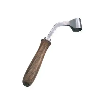 High Quality Stainless Steel Veterinary Instruments Left Right Hoof Trimming Knife with Wooden Handle Cattle Horse Hoof Knife