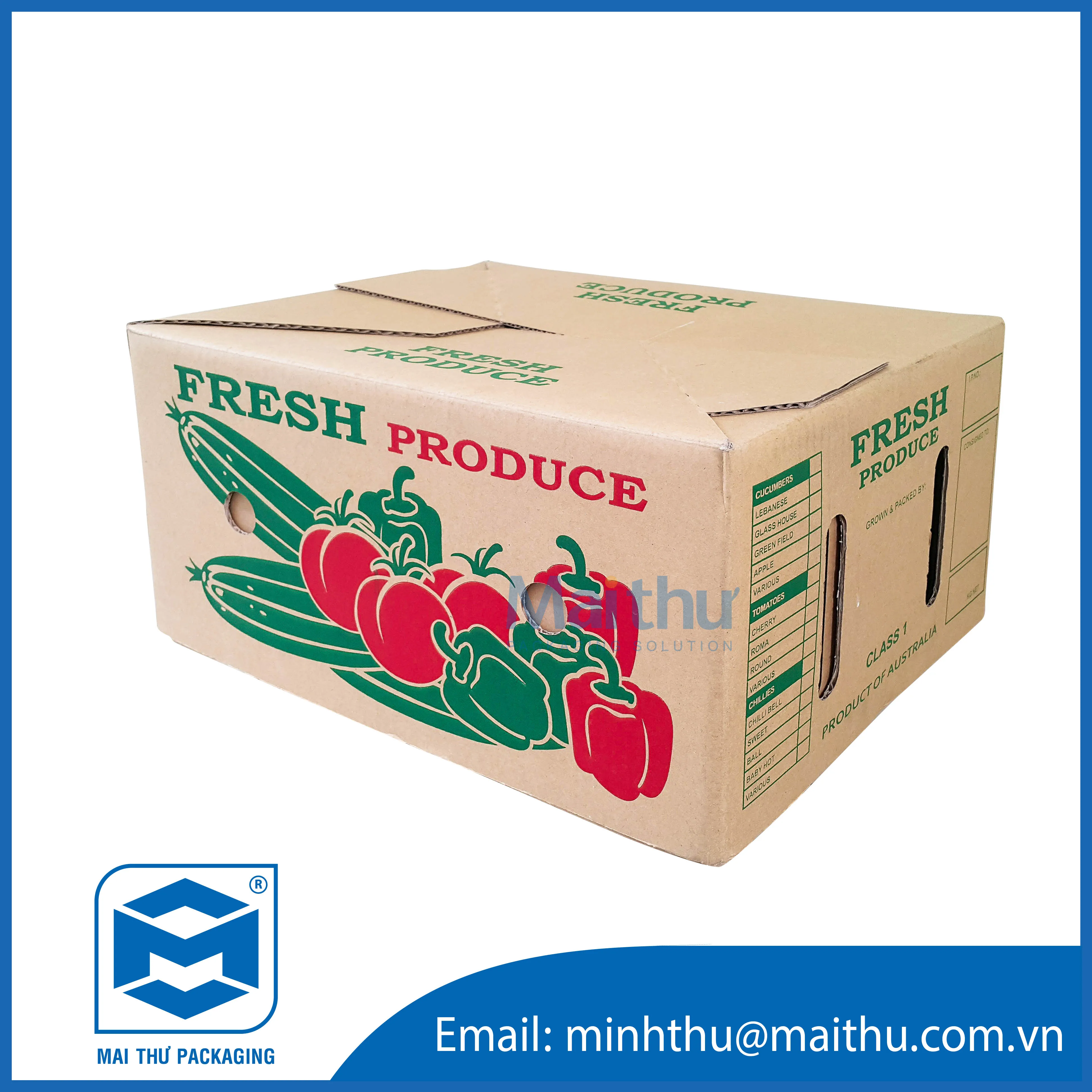 Vietnam Corrugated Shipping Boxes For Vegetable And Fruit