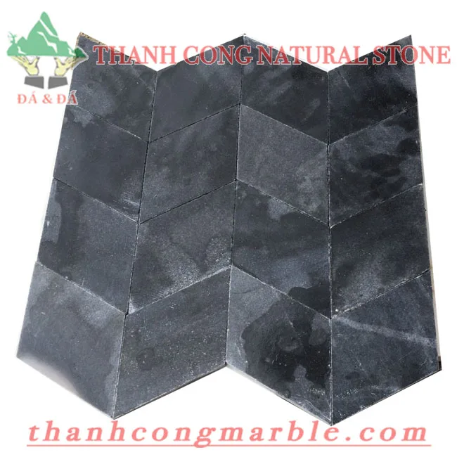 Vietnam Blue Stone Honed Tiles - Semi Polished Surface Natural Stone Color - Dark Sparkle Grey