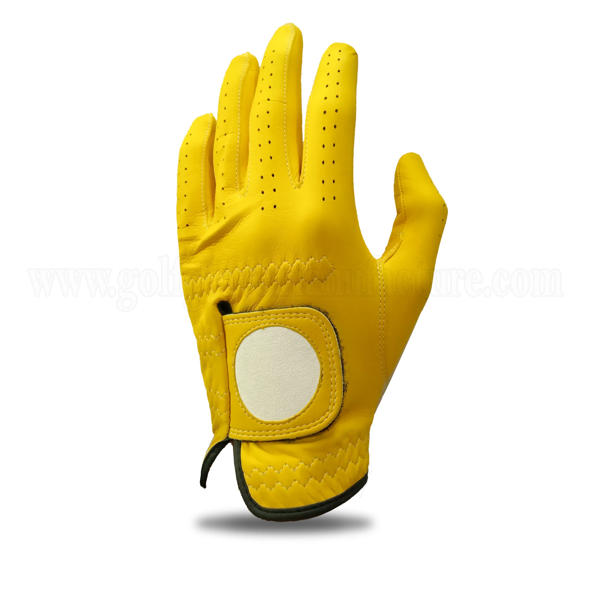High quality golf glove  full leather green colored