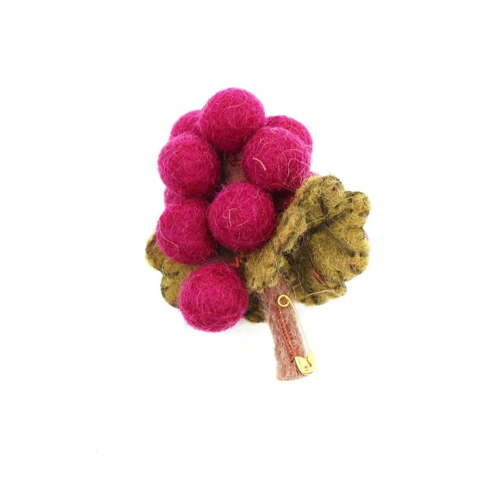  Felt Brooch Wool Felting Handmade Accessories Eco-friendly and Hand-felted by Artisans of Nepal Festive Occasions