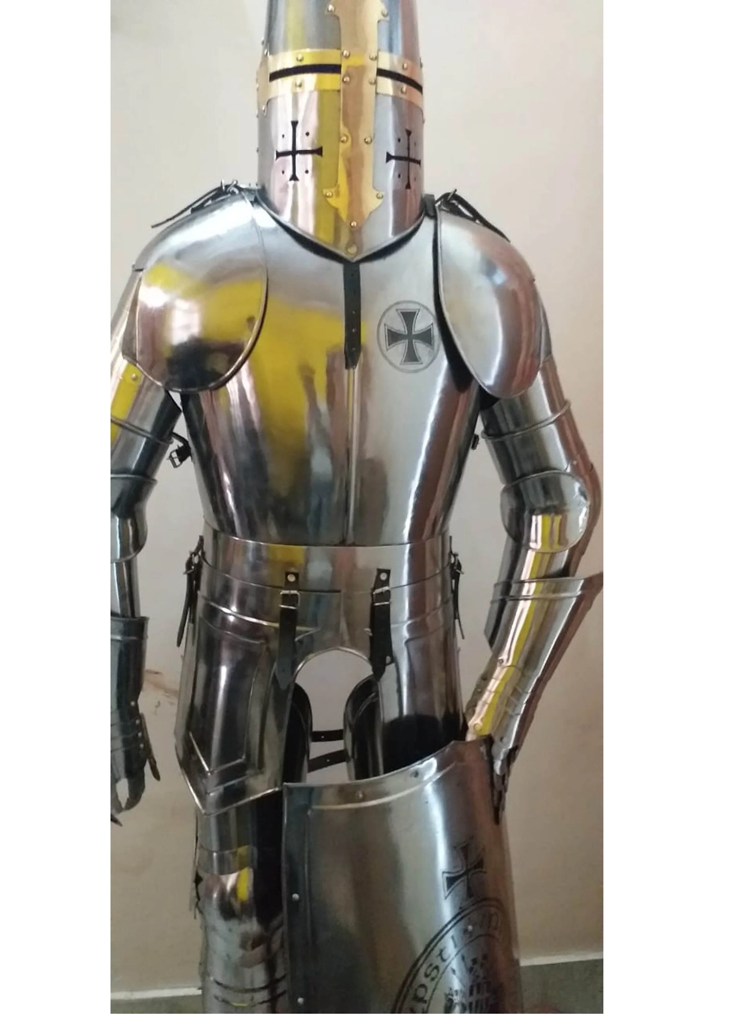 Full Body Armour Suit Medieval Knight Suit of Armor top quality product use in museum silver