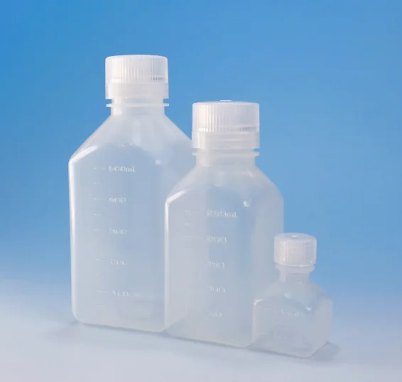 PP Plastic Narrow Mouth Air-tight Screw Cap Square Reagent Bottle