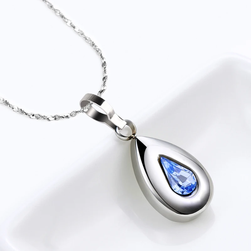 D019 magnetic negative ion tourmaline power scalar quantum water drop pendant necklaces lady jewelry
