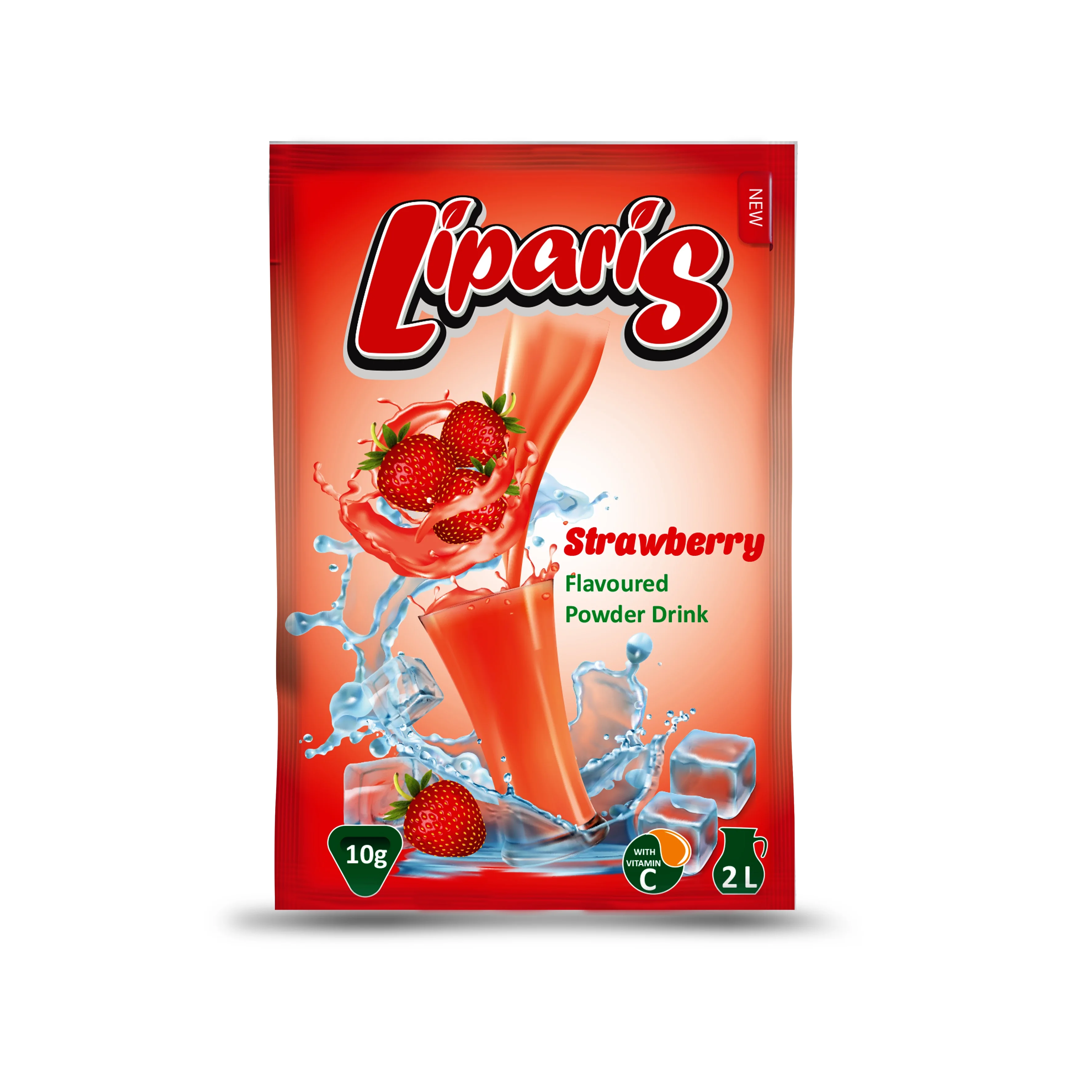 Strawberry flavored Instant Drink Powder Food Grade OEM ODM 10 G in Aluminium Sachet Daily Soft Drinks