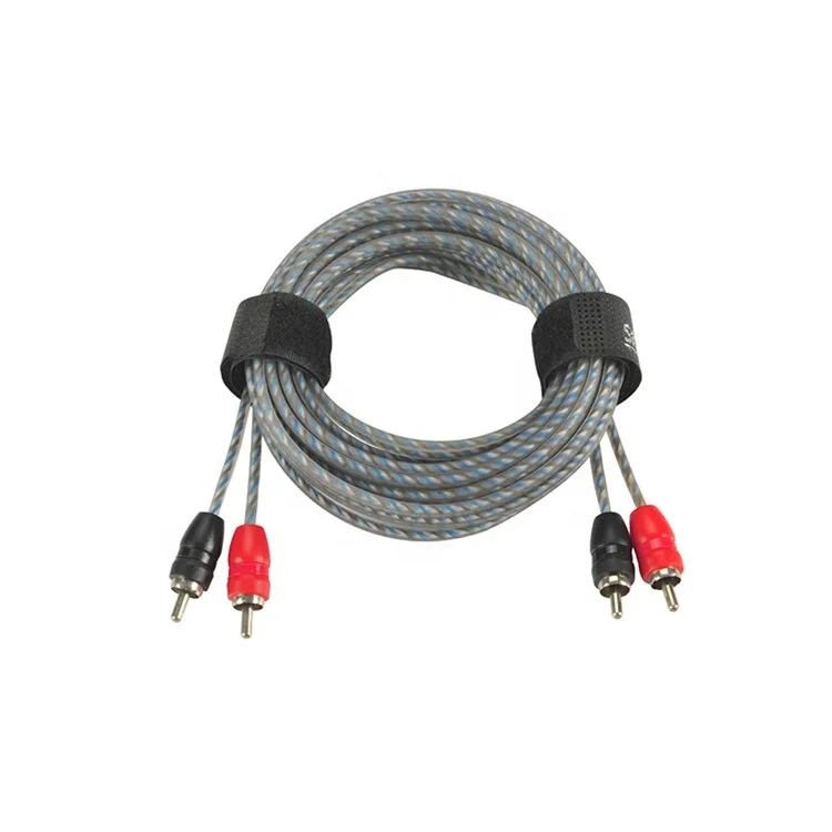 Huxi-cable Solid/Frost/Clear Jacket TinnedOFC/OFC/CCA 2 channel twisted rca audio cable
